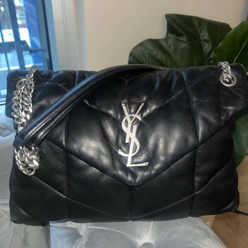 YSL Medium Lou Leather Puffer Bag
